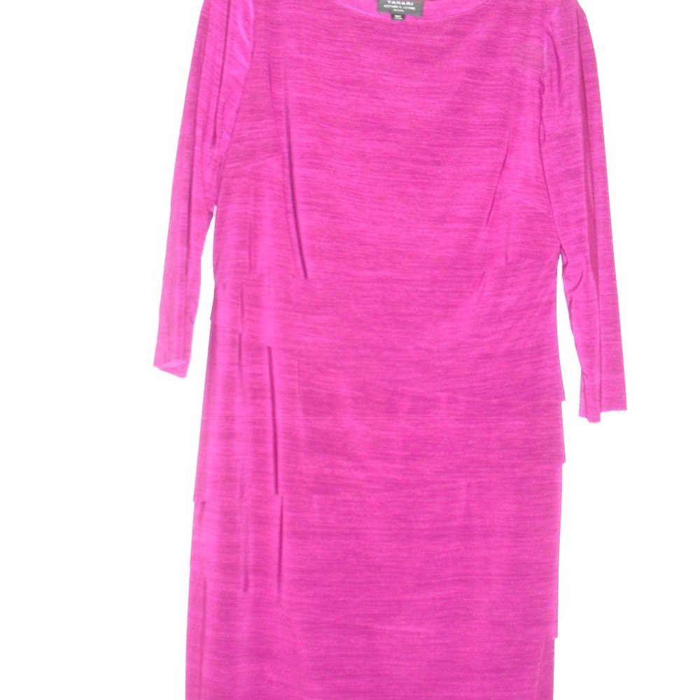 Tahari Layered Long Sleeve Dress - Size 10P